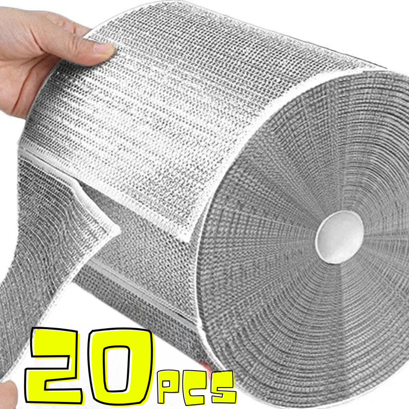 20x Chiffon magique en laine d’Acier - Multi-Usage Cuisine & Maison