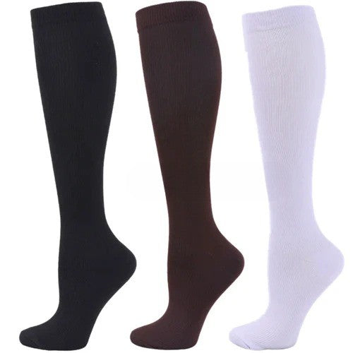 Pack of 3 Medical Compression Knee-High Socks