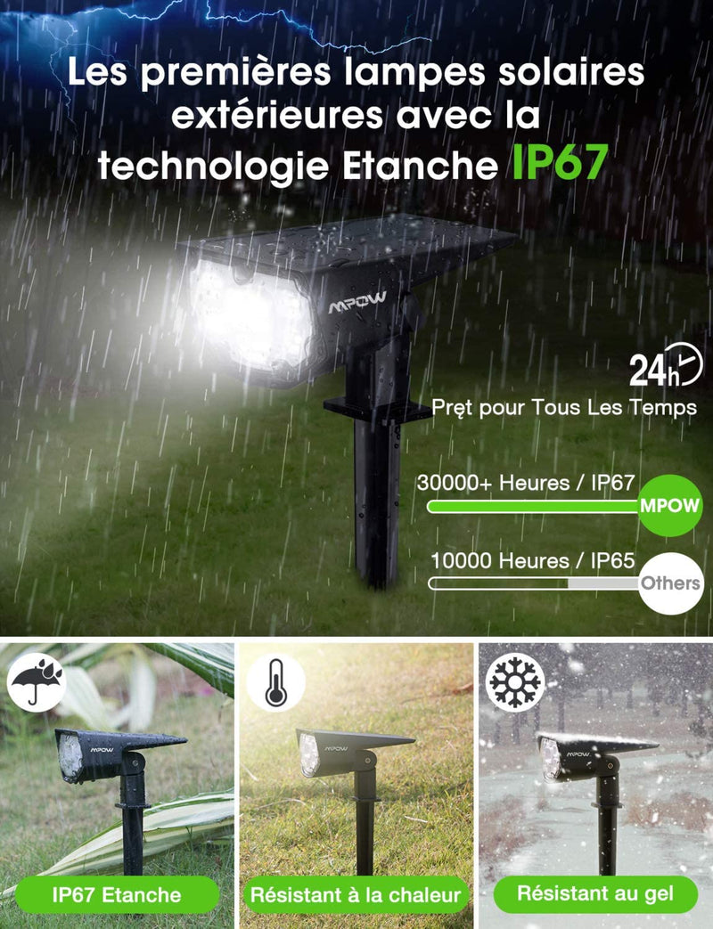 Projecteur LED Solaire pour Jardin et extérieur