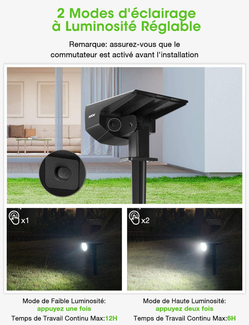 Projecteur LED Solaire pour Jardin et extérieur