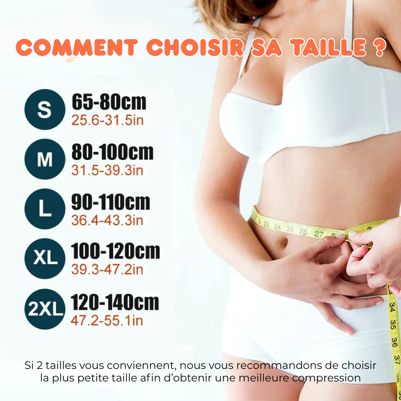 Attelle Lombaire à Compression Réglable et Baleines Métalliques