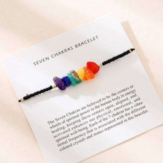 Bracelet 7 Chakras avec Pierres Naturelles