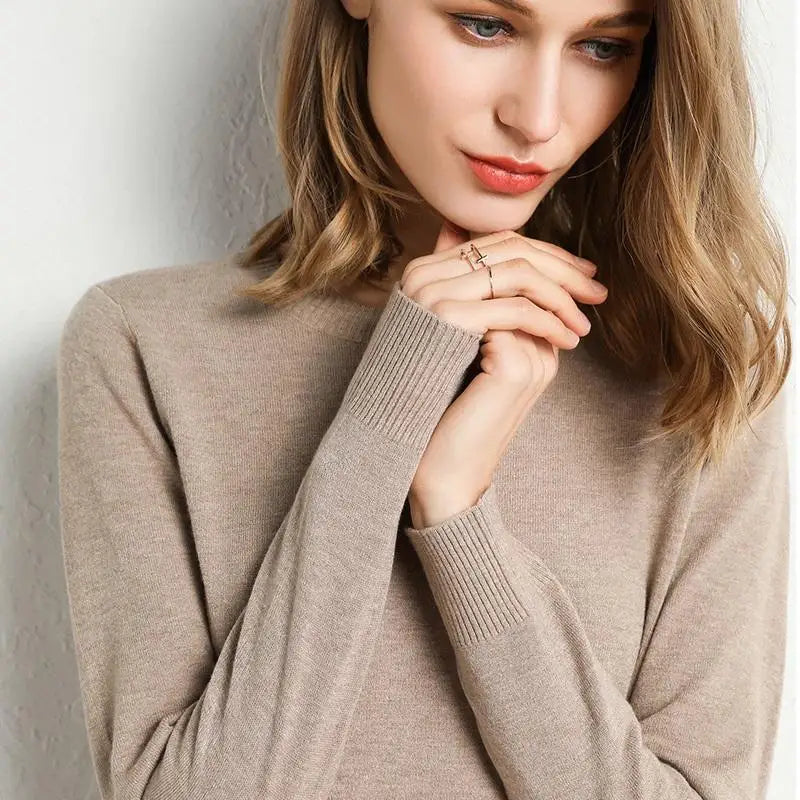 Pull en laine Mérinos BASIC à Col rond