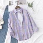 Soft Flannel Plaid Shirt – Women