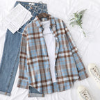Soft Flannel Plaid Shirt – Women