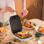 Mini Grill à sandwich et gaufrier 2 en 1