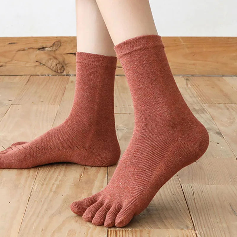 Lot de 5 Chaussettes à orteils en coton respirant