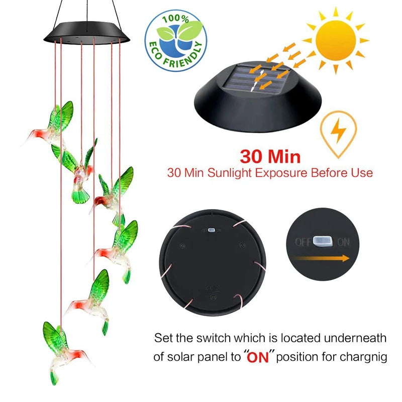 Lampe LED solaire suspendue décoratif