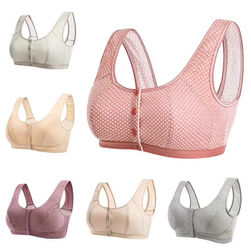 Soutien-gorge 100% Coton - Fermeture à pression avant
