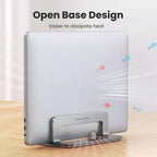 Support vertical en aluminium pour ordinateur portable et tablette