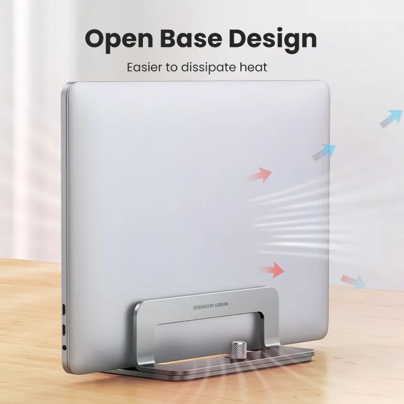 Support vertical en aluminium pour ordinateur portable et tablette