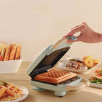Mini Grill à sandwich et gaufrier 2 en 1