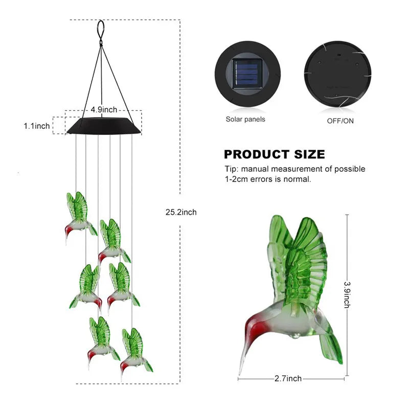 Lampe LED solaire suspendue décoratif