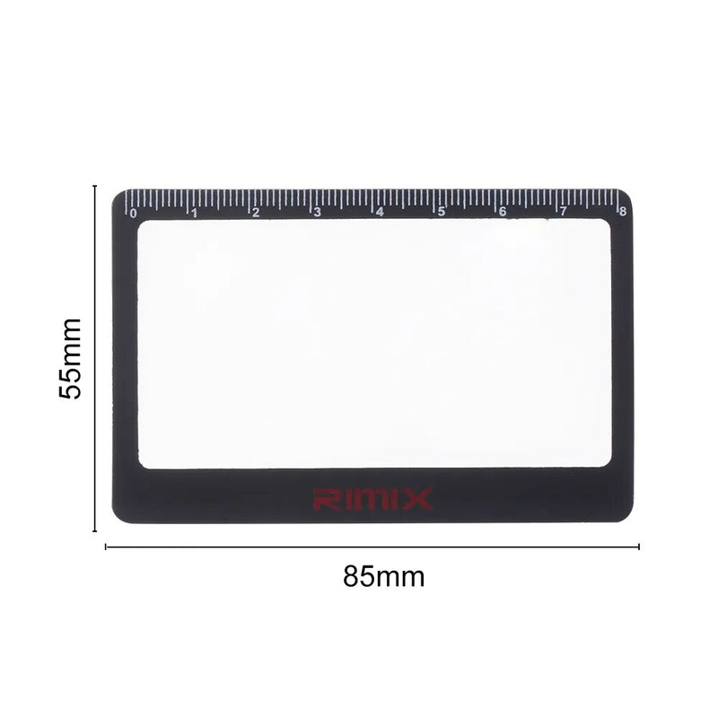 Mini loupe carte ultra-fine avec règle l 1 ACHETÉ = 1 OFFERTE