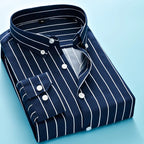 Chemise à manches longues à rayures - Homme