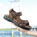 Sandales d'Été en Cuir pour Homme - Spéciales Activités Plein Air