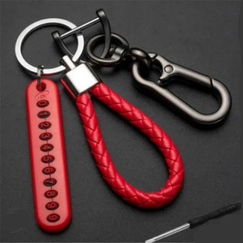5 x Anti-Loss Keychains with Phone Number