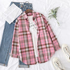 Chemise à Carreaux en Flanelle Douce – Femme