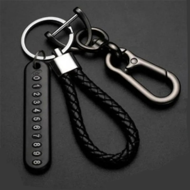 5 x Anti-Loss Keychains with Phone Number