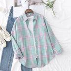 Chemise à Carreaux en Flanelle Douce – Femme