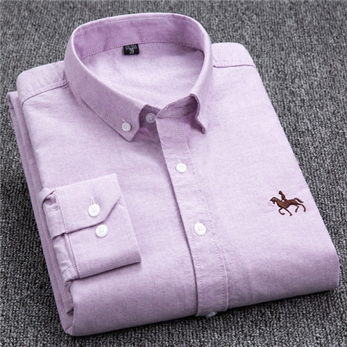 Long-sleeved cotton OXFORD shirt