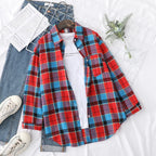 Chemise à Carreaux en Flanelle Douce – Femme