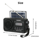 Enceinte Bluetooth Solaire avec Radio FM