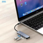 Hub USB-C Multiports avec HDMI 4K et Charge PD – Adaptateur USB 3.0 pour PC, MacBook et Tablette