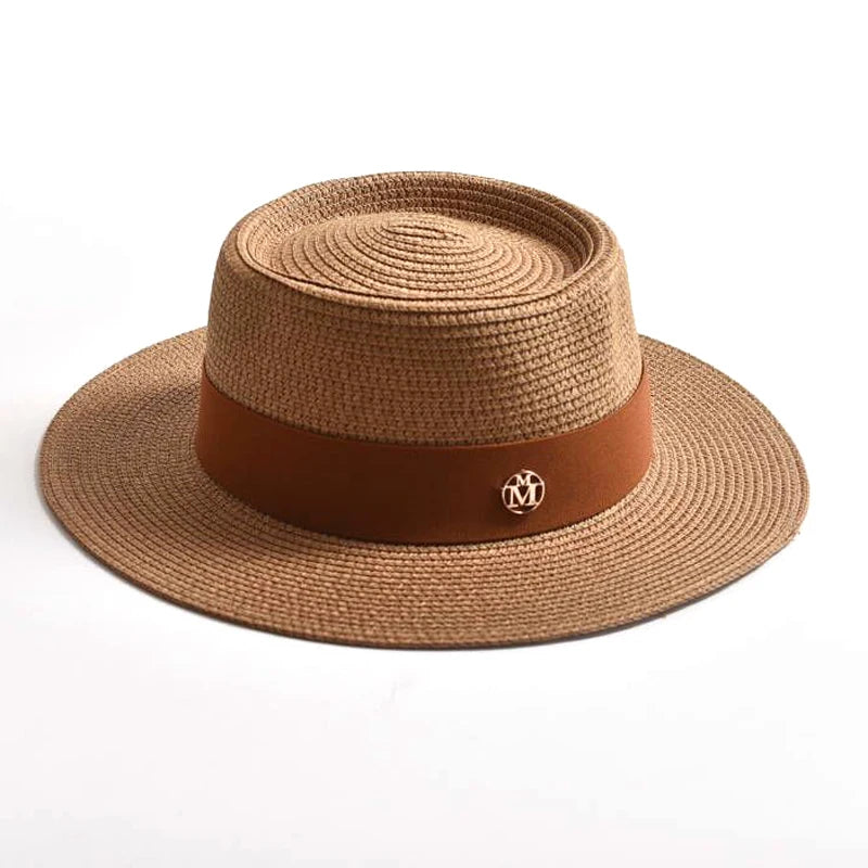Chapeau de Paille Coloré à Ruban - 17 Couleurs