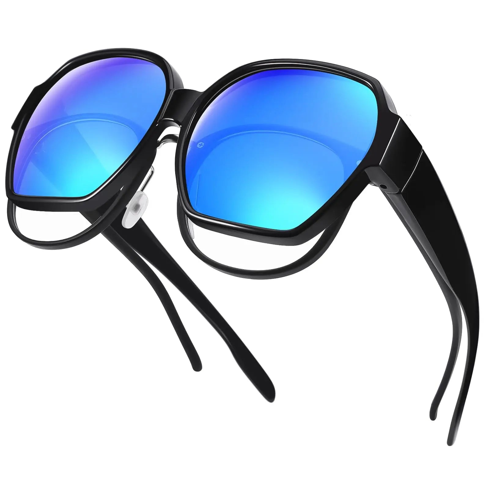 Sur Lunettes de Soleil Polarisées à Porter par-Dessus des Lunettes de Vue Femme – Protection UV400