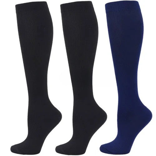 Pack of 3 Medical Compression Knee-High Socks