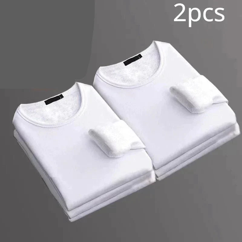 Pack of 2 Long-Sleeved Thermal T-shirts Fleece Lined - Men