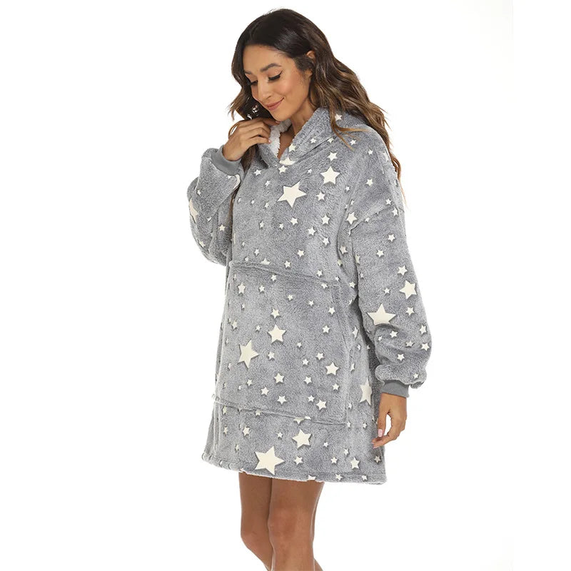 Pull à Capuche d'Intérieur Polaire - Phosphorescent