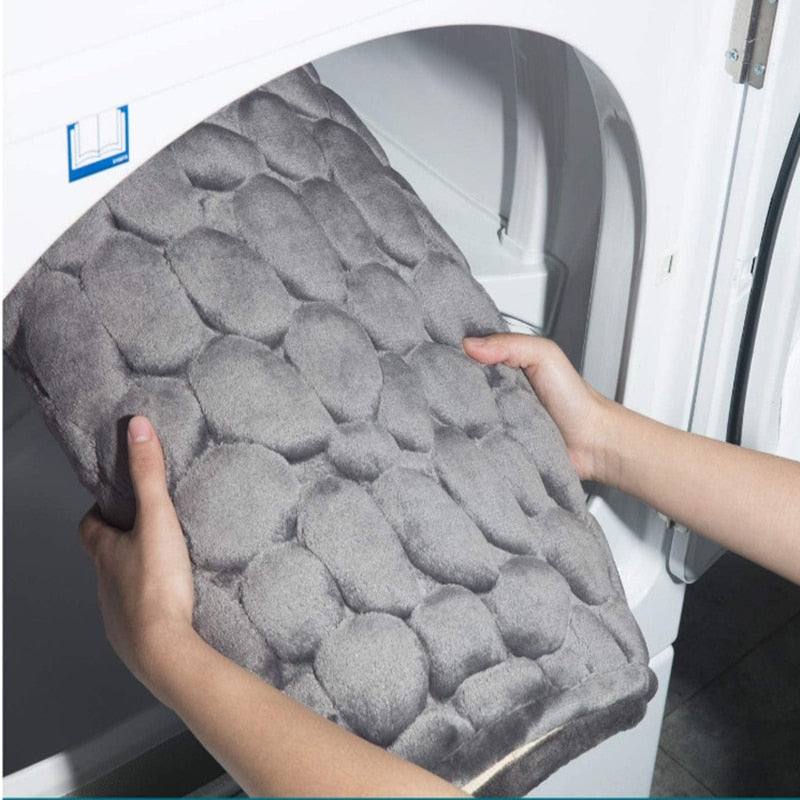 Tapis de bain effet galets