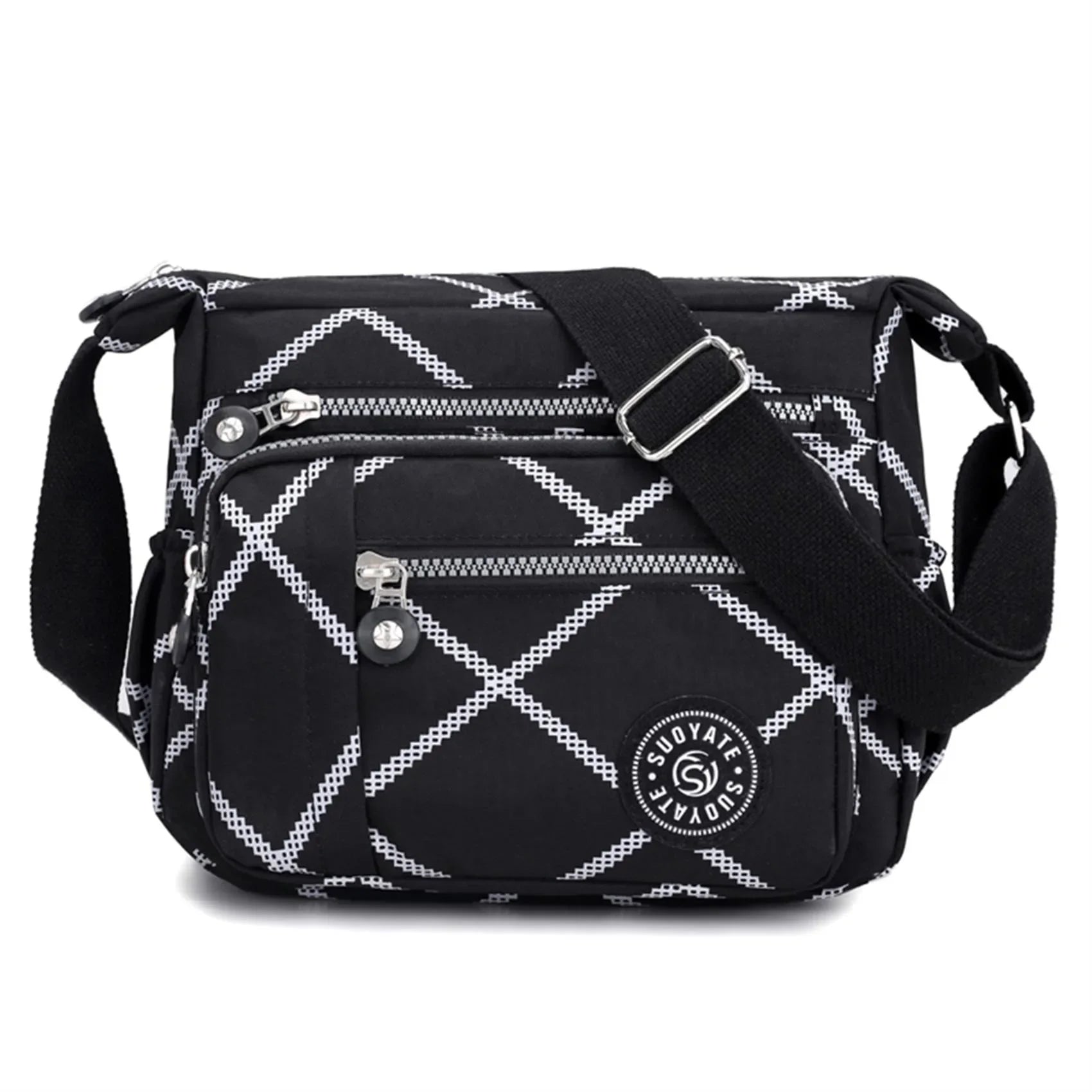 Sac Bandoulière Femme Nylon Imperméable Multi-Poches