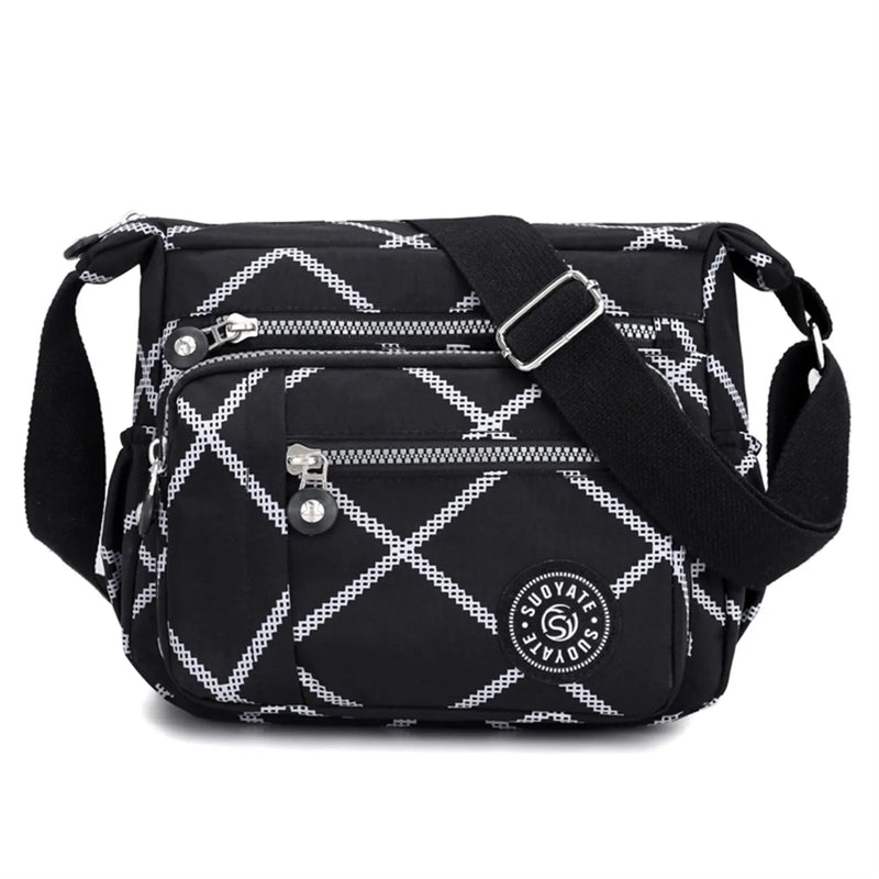 Sac Bandoulière Femme Nylon Imperméable Multi-Poches