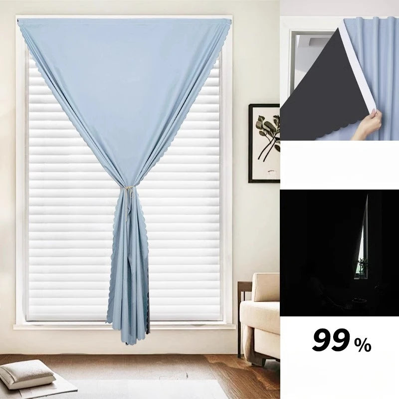 Rideau Occultant Thermique Sans Perçage – 100% Opaque