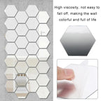 24 Miroirs Hexagonaux 3D Auto-adhésifs