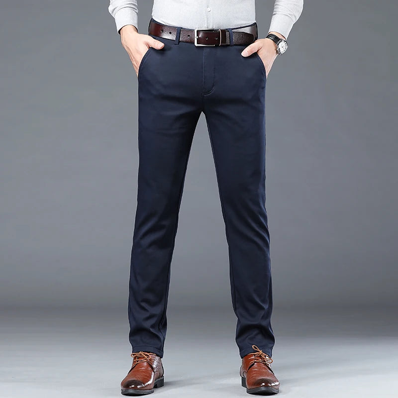 Pantalon Slim Homme Coton Confort Printemps-Été