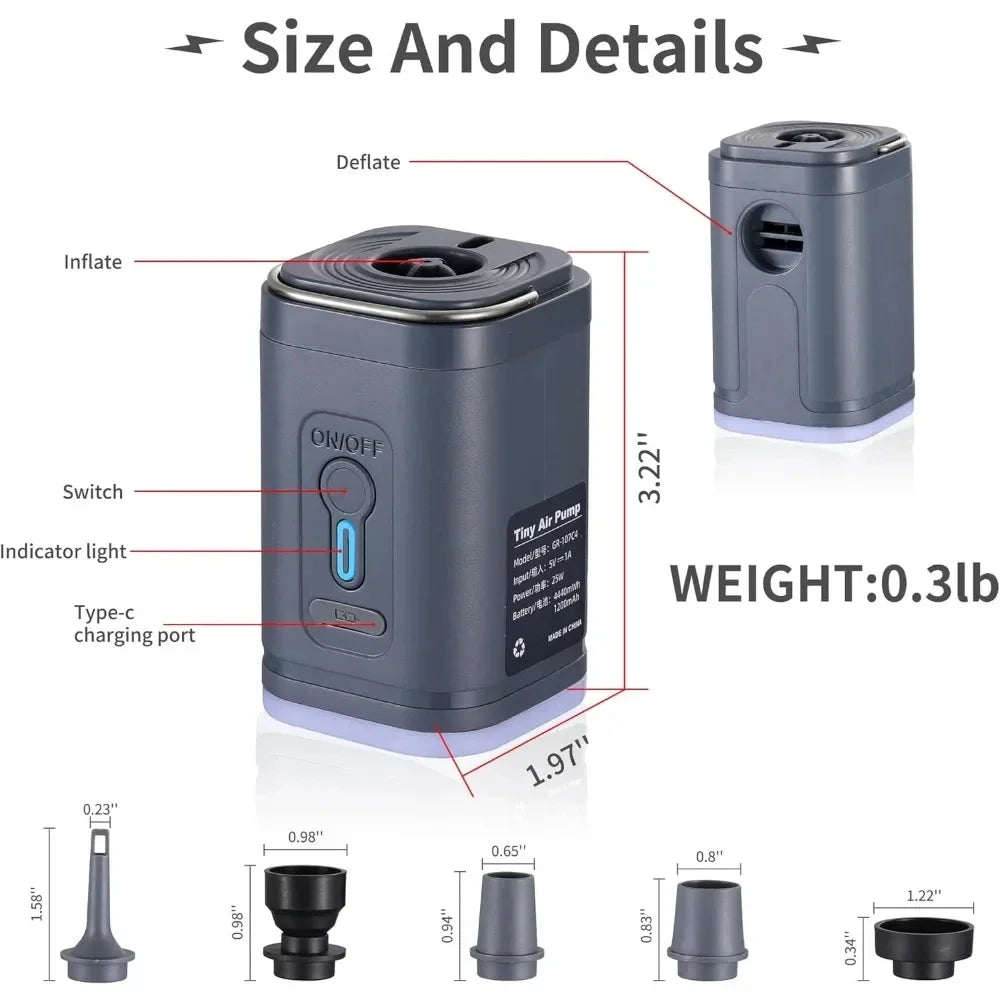 Mini Pompe à Air Électrique Sans Fil Rechargeable