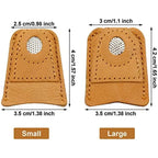 Lot de 2 Dés à Coudre en Cuir
