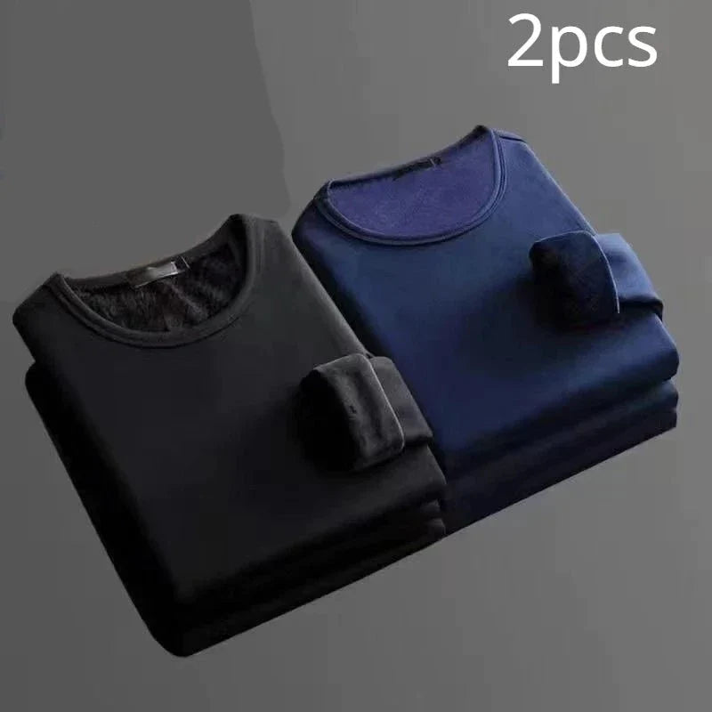 Pack of 2 Long-Sleeved Thermal T-shirts Fleece Lined - Men