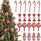 Lot de 6 Suspensions Bonbons de Noël