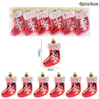 Lot de 6 Suspensions Bonbons de Noël
