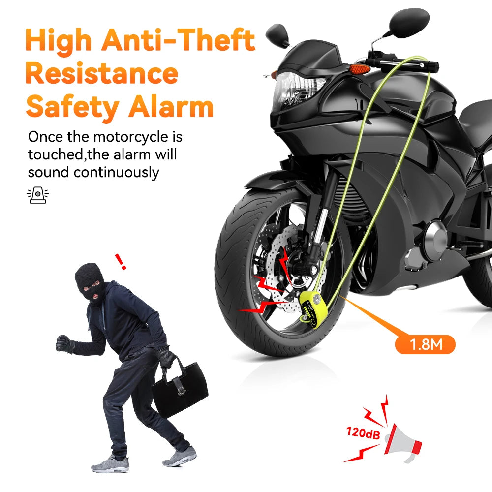Alarme antivol rechargeable pour moto