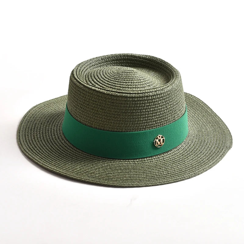 Chapeau de Paille Coloré à Ruban - 17 Couleurs