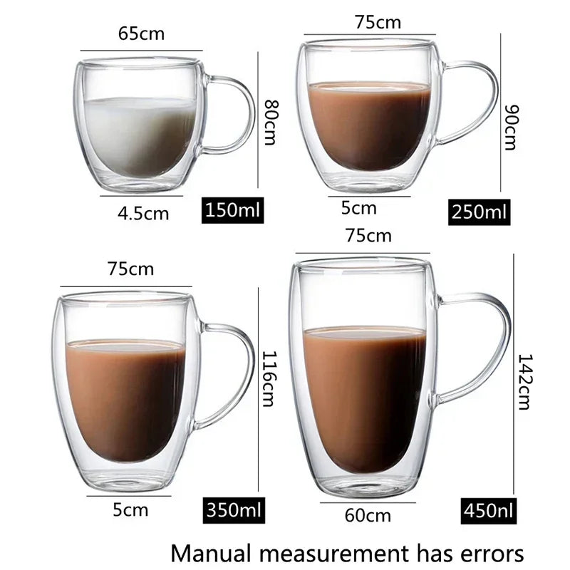 Lot de 6 Verres à café double paroi - Préservez la chaleur de votre café