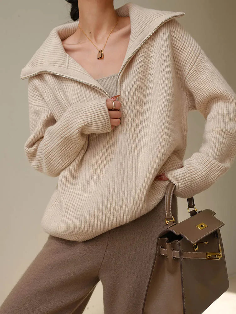 Pull Camioneur avec Col montant à Zip