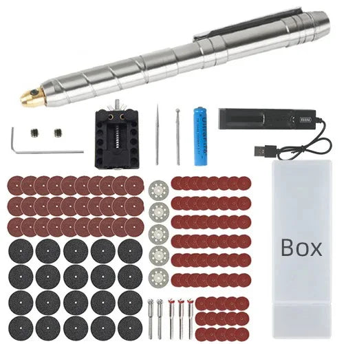 Mini Stylo Graveur Sans Fil - Kit Complet