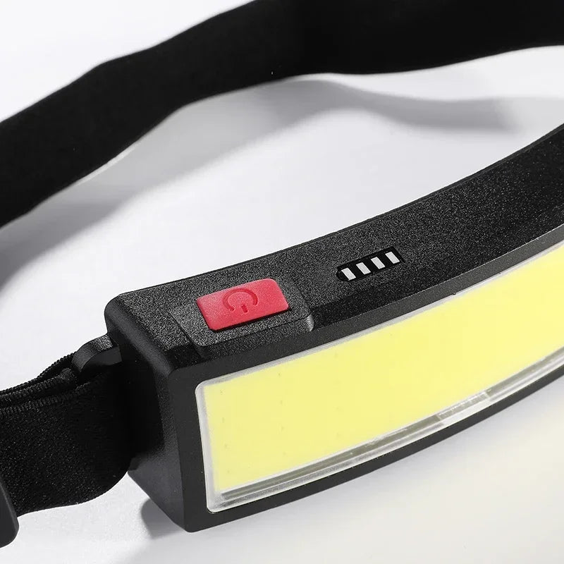 Lampe Frontale Projecteur LED COB 180° Rechargeable - 3 Modes